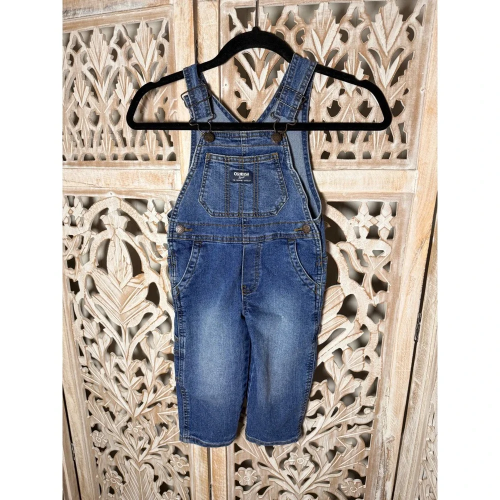 OshKosh Bgosh Toddler Boys Blue Denim Classic Overalls Size 2T OSH89379-SSI